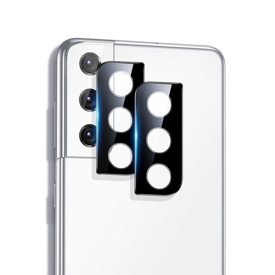 Galaxy S21 Zore 3D Kamera Camı Siyah