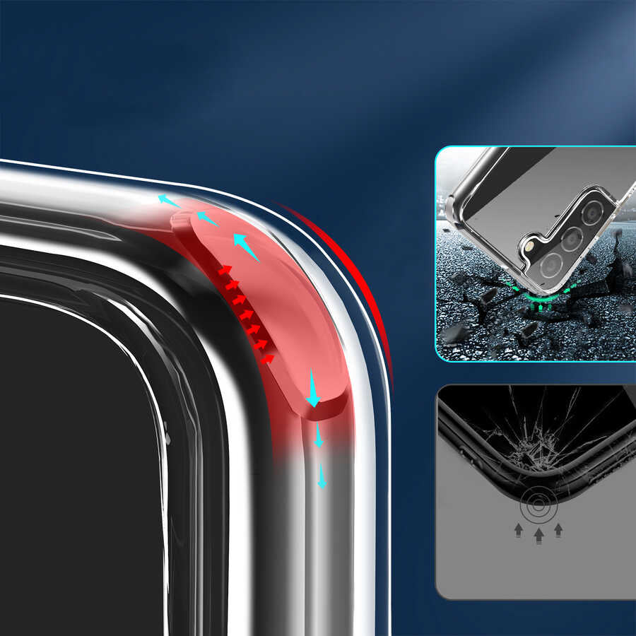 Galaxy S22 Kılıf Zore Forst Kapak Renksiz