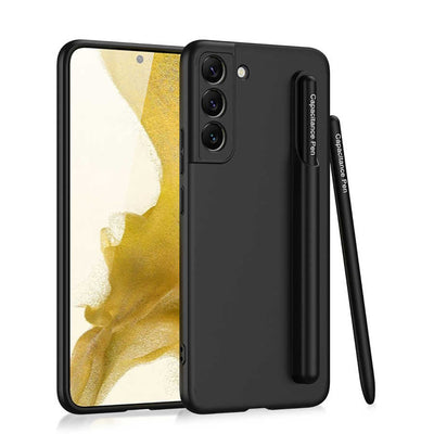 Galaxy S22 Kılıf Zore Kalemli Ays Kapak Koyu Mor