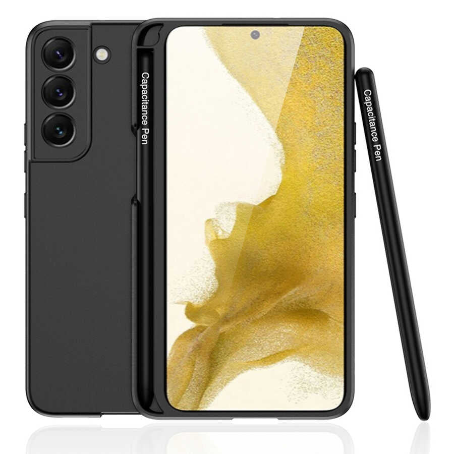 Galaxy S22 Kılıf Zore Kalemli Kıpta Kapak Koyu Yeşil