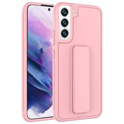 Galaxy S22 Kılıf Zore Qstand Kapak Pembe