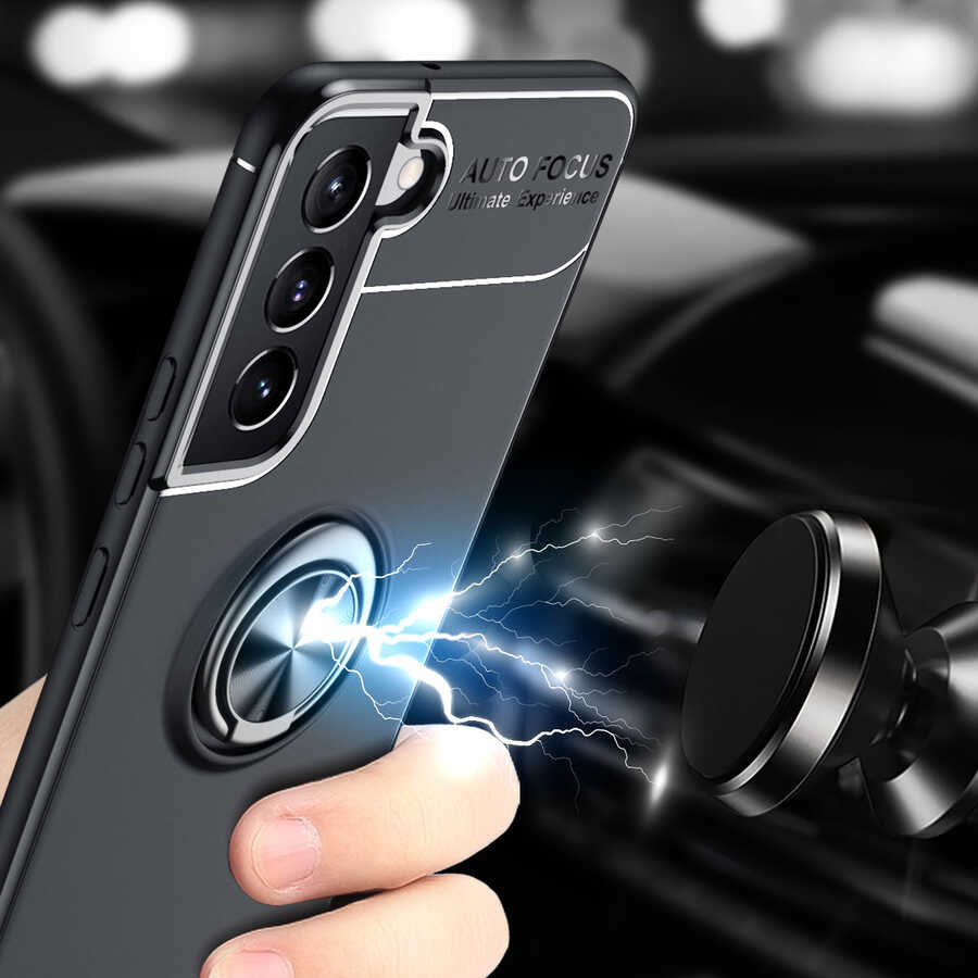 Galaxy S22 Kılıf Zore Ravel Silikon Kapak Mavi