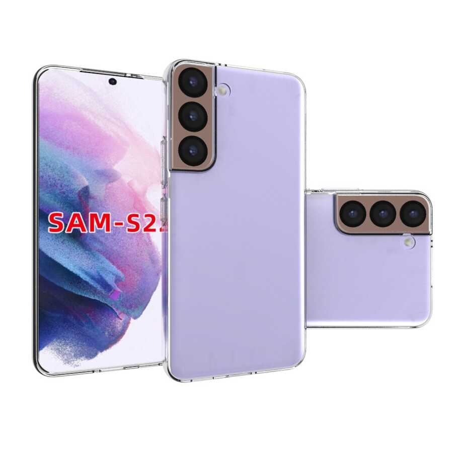 Galaxy S22 Kılıf Zore Süper Silikon Kapak Renksiz