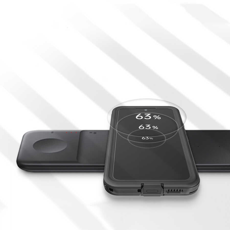 Galaxy S22 Plus Kılıf 1-1 Su Geçirmez Kılıf Siyah