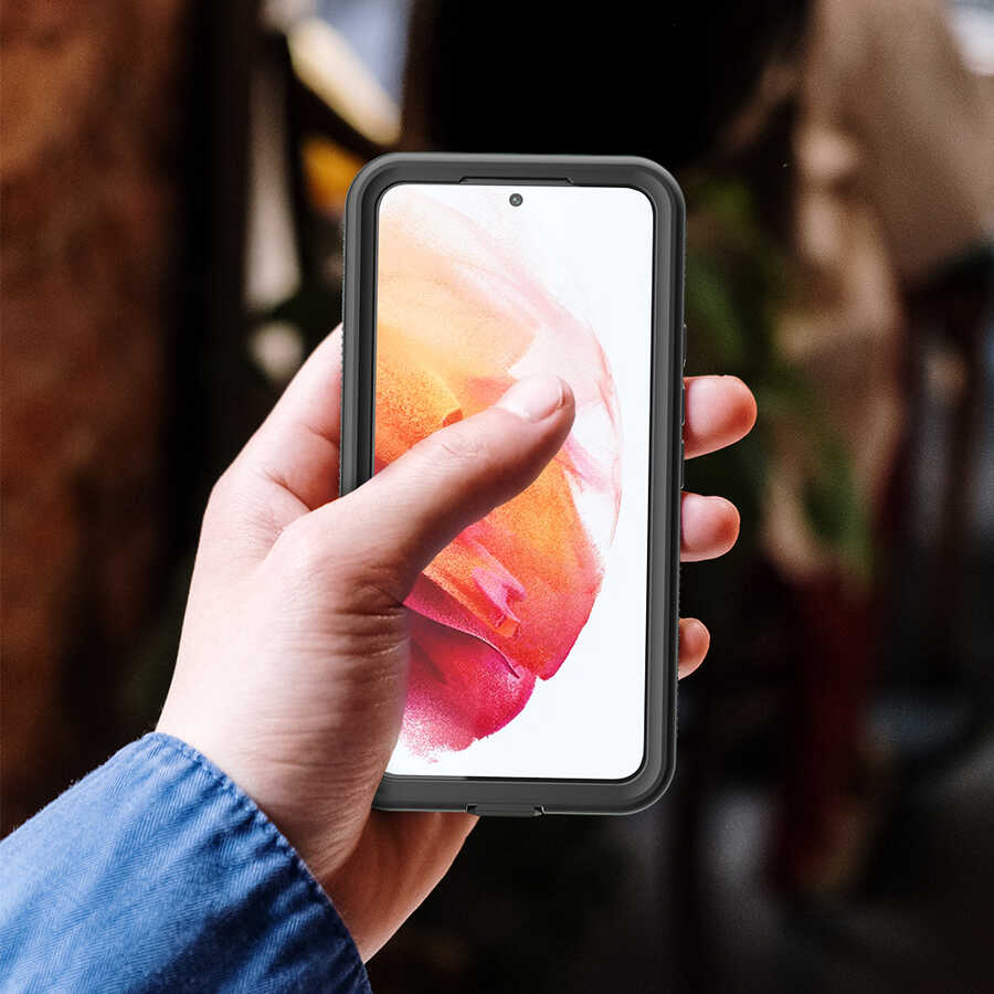 Galaxy S22 Plus Kılıf 1-1 Su Geçirmez Kılıf Siyah