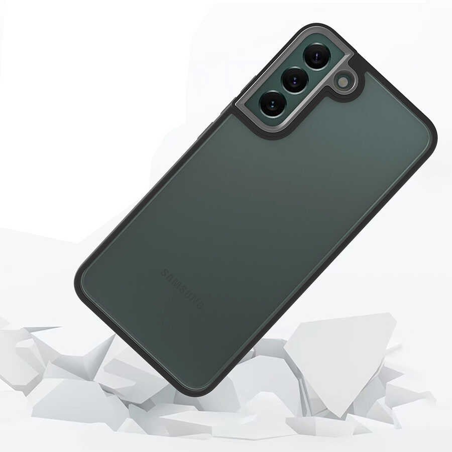 Galaxy S22 Plus Kılıf Zore Flora Kapak Siyah