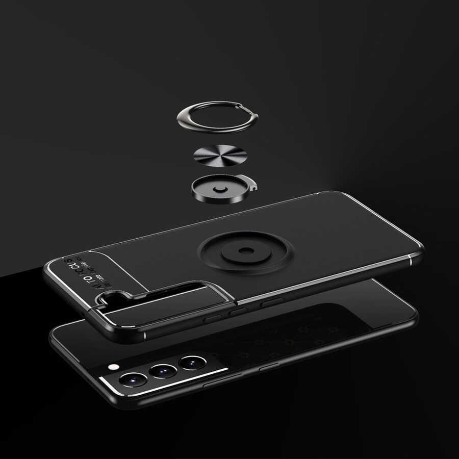 Galaxy S22 Plus Kılıf Zore Ravel Silikon Kapak Siyah