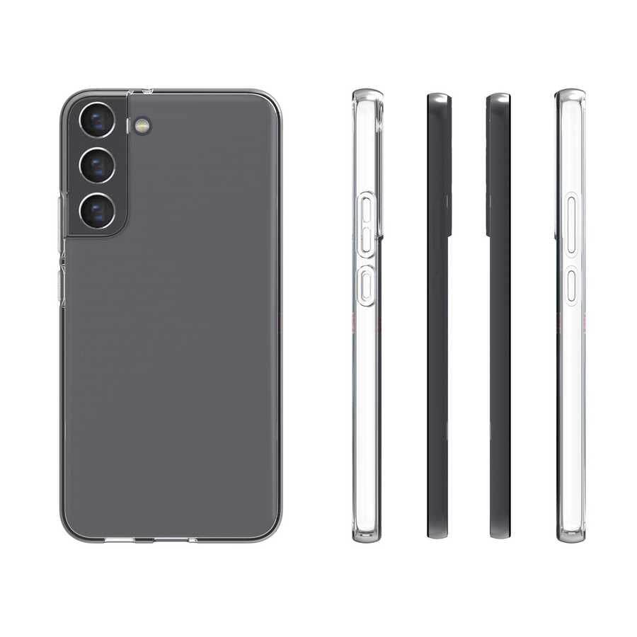 Galaxy S22 Plus Kılıf Zore Süper Silikon Kapak Renksiz