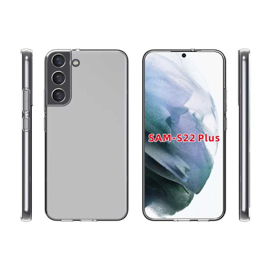 Galaxy S22 Plus Kılıf Zore Süper Silikon Kapak Renksiz