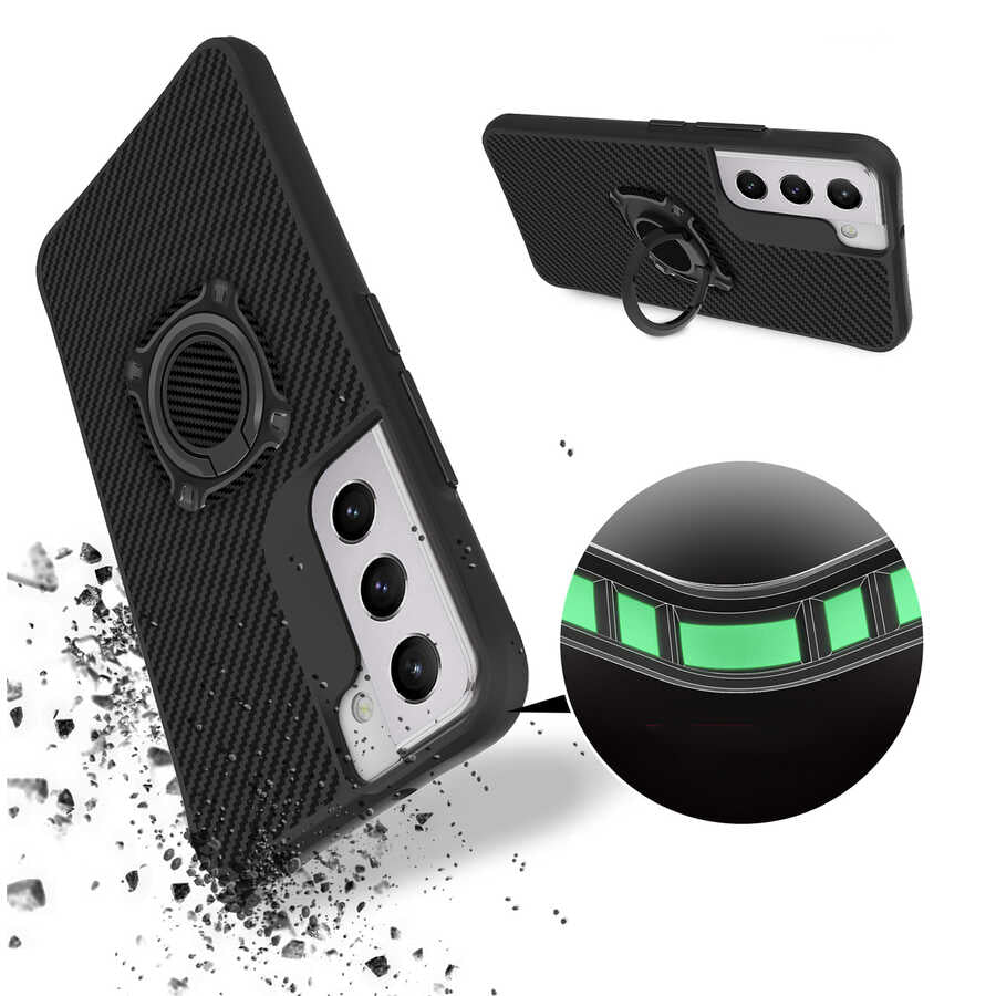 Galaxy S22 Plus Kılıf Zore Timo Kapak Siyah