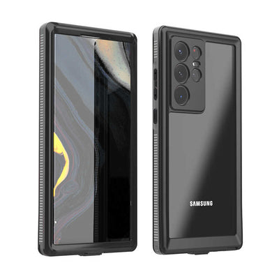 Galaxy S22 Ultra Kılıf 1-1 Su Geçirmez Kılıf Siyah