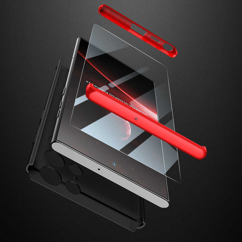 Galaxy S22 Ultra Kılıf Zore Ays Kapak Kırmızı