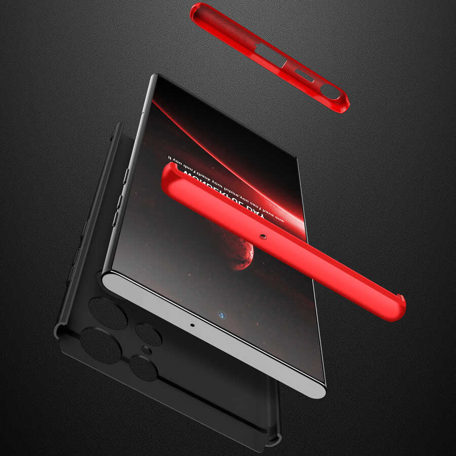 Galaxy S22 Ultra Kılıf Zore Ays Kapak Siyah-Gri