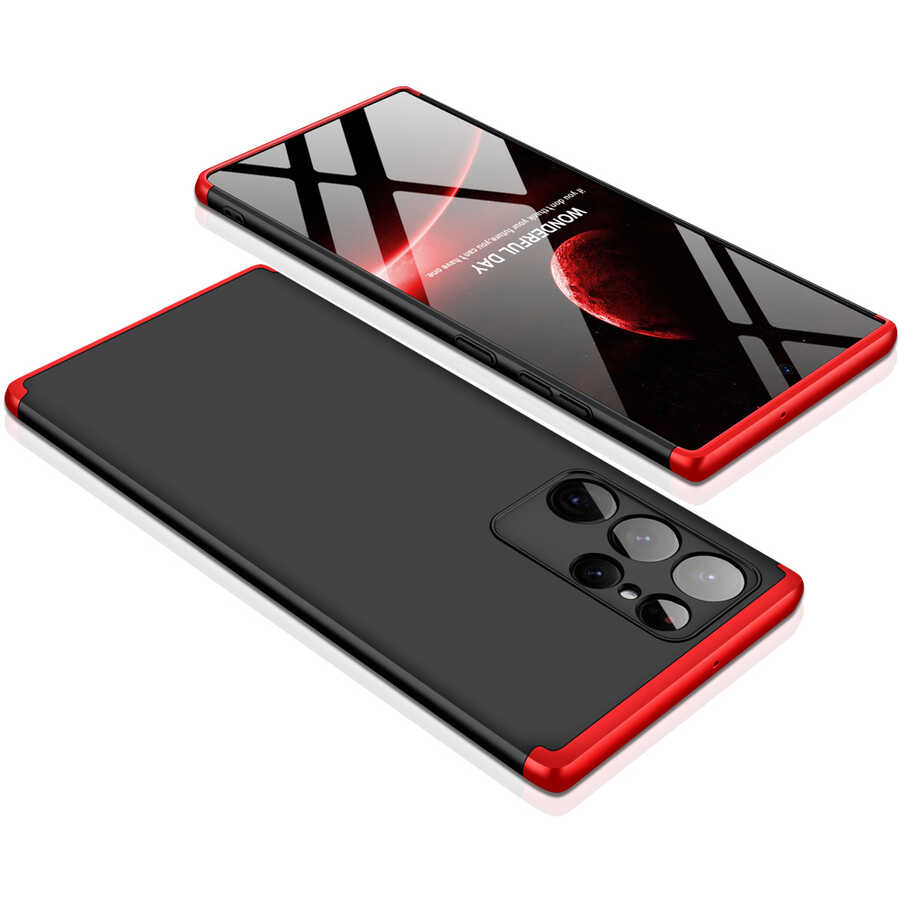 Galaxy S22 Ultra Kılıf Zore Ays Kapak Siyah-Gri