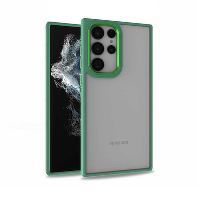 Galaxy S22 Ultra Kılıf Zore Flora Kapak Yeşil