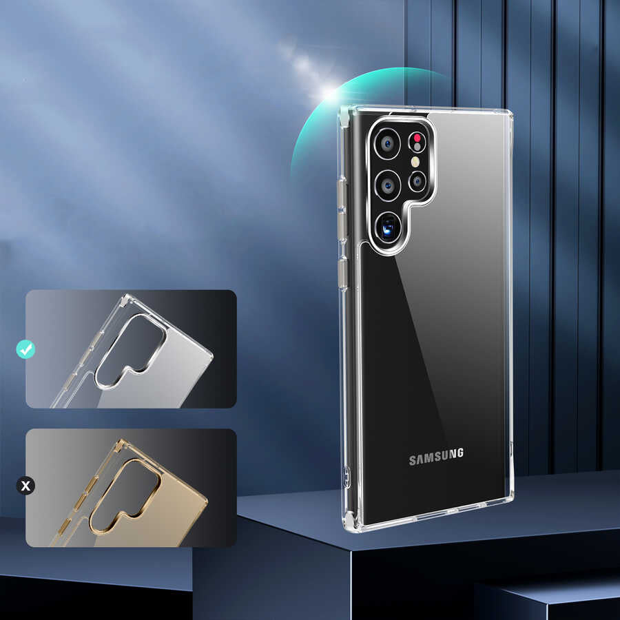 Galaxy S22 Ultra Kılıf Zore Forst Kapak Renksiz