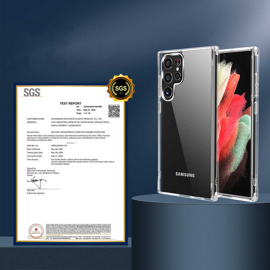 Galaxy S22 Ultra Kılıf Zore Forst Kapak Renksiz