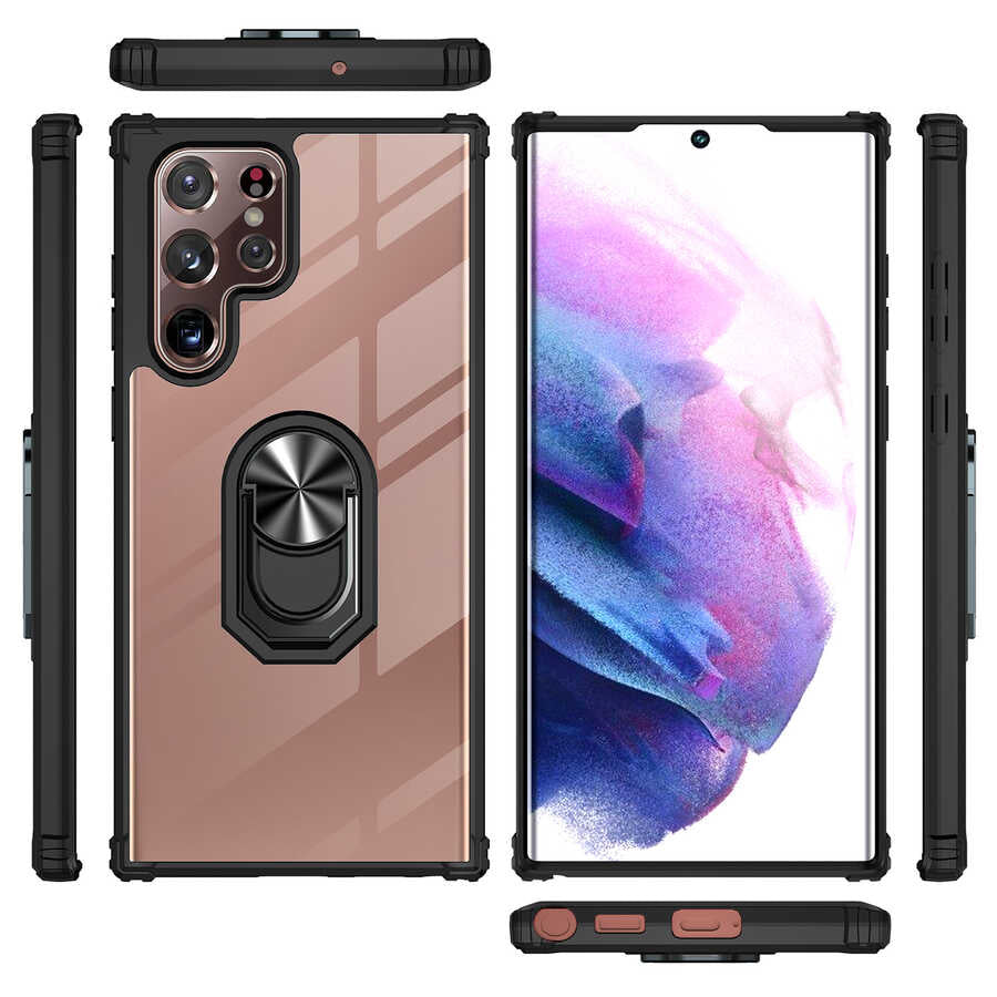 Galaxy S22 Ultra Kılıf Zore Mola Kapak Siyah