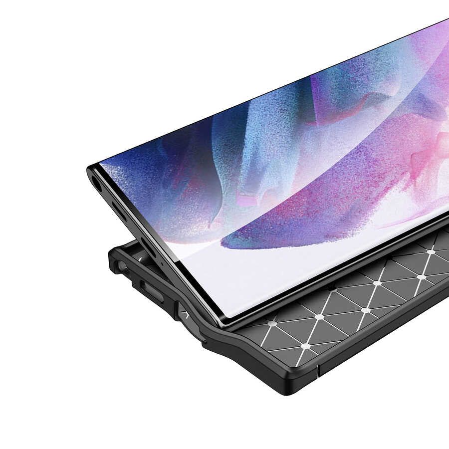 Galaxy S22 Ultra Kılıf Zore Niss Silikon Kapak Siyah