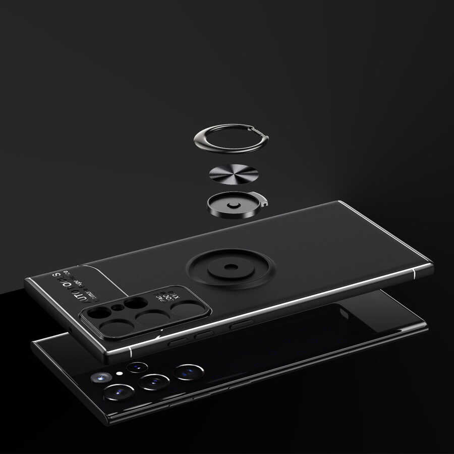 Galaxy S22 Ultra Kılıf Zore Ravel Silikon Kapak Mavi