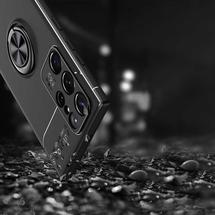 Galaxy S22 Ultra Kılıf Zore Ravel Silikon Kapak Mavi