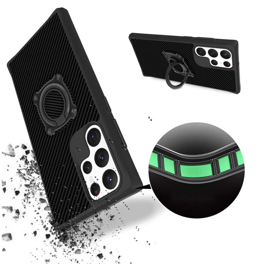 Galaxy S22 Ultra Kılıf Zore Timo Kapak Siyah