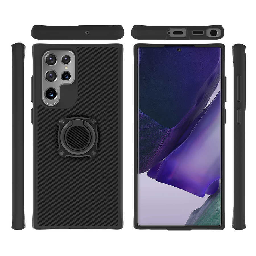 Galaxy S22 Ultra Kılıf Zore Timo Kapak Siyah