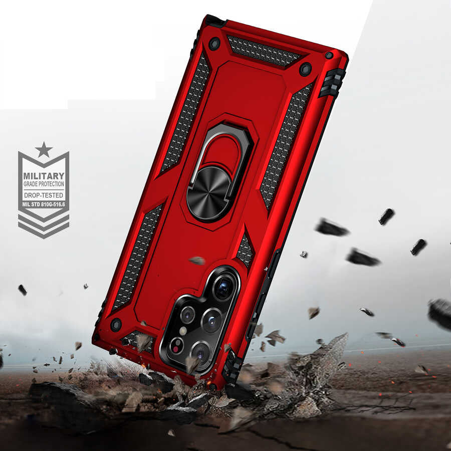 Galaxy S22 Ultra Kılıf Zore Vega Kapak Gri