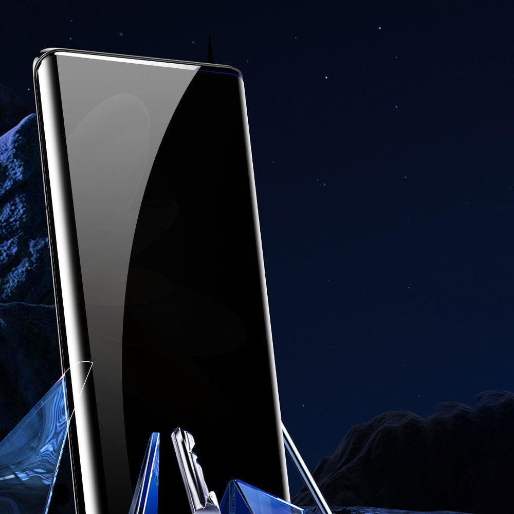 Galaxy S22 Ultra Zore Kolay Uygulama Aparatlı Privacy Easy Body Hayalet Ekran Koruyucu Siyah