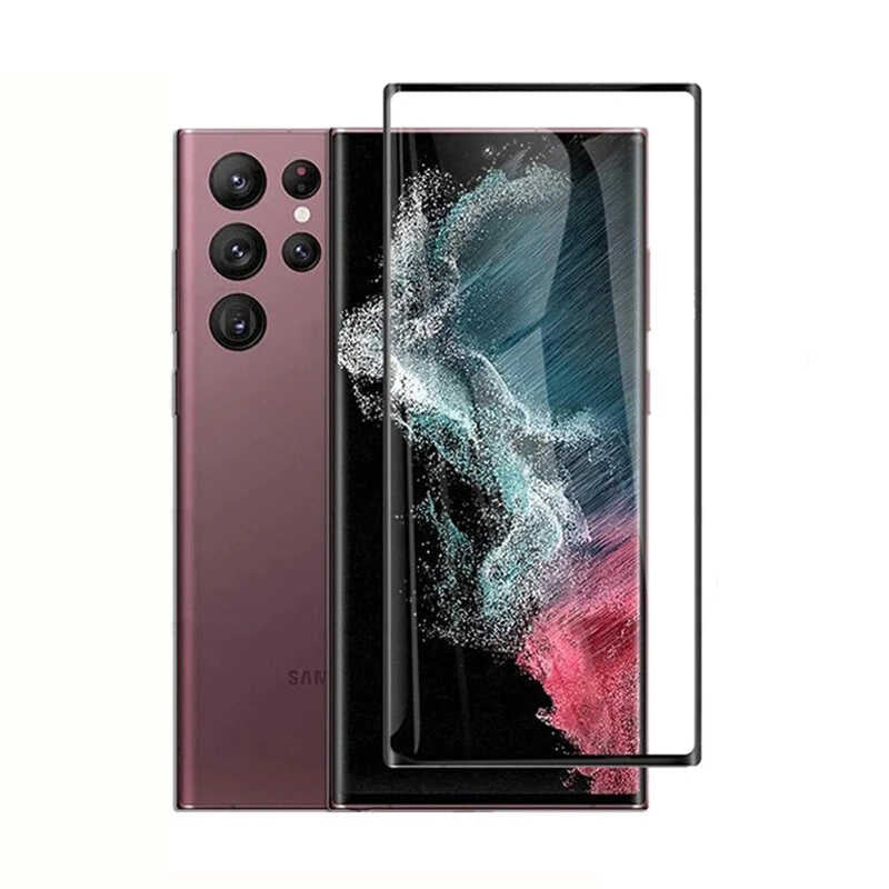 Galaxy S22 Ultra Zore Süper Pet Ekran Koruyucu Jelatin Siyah
