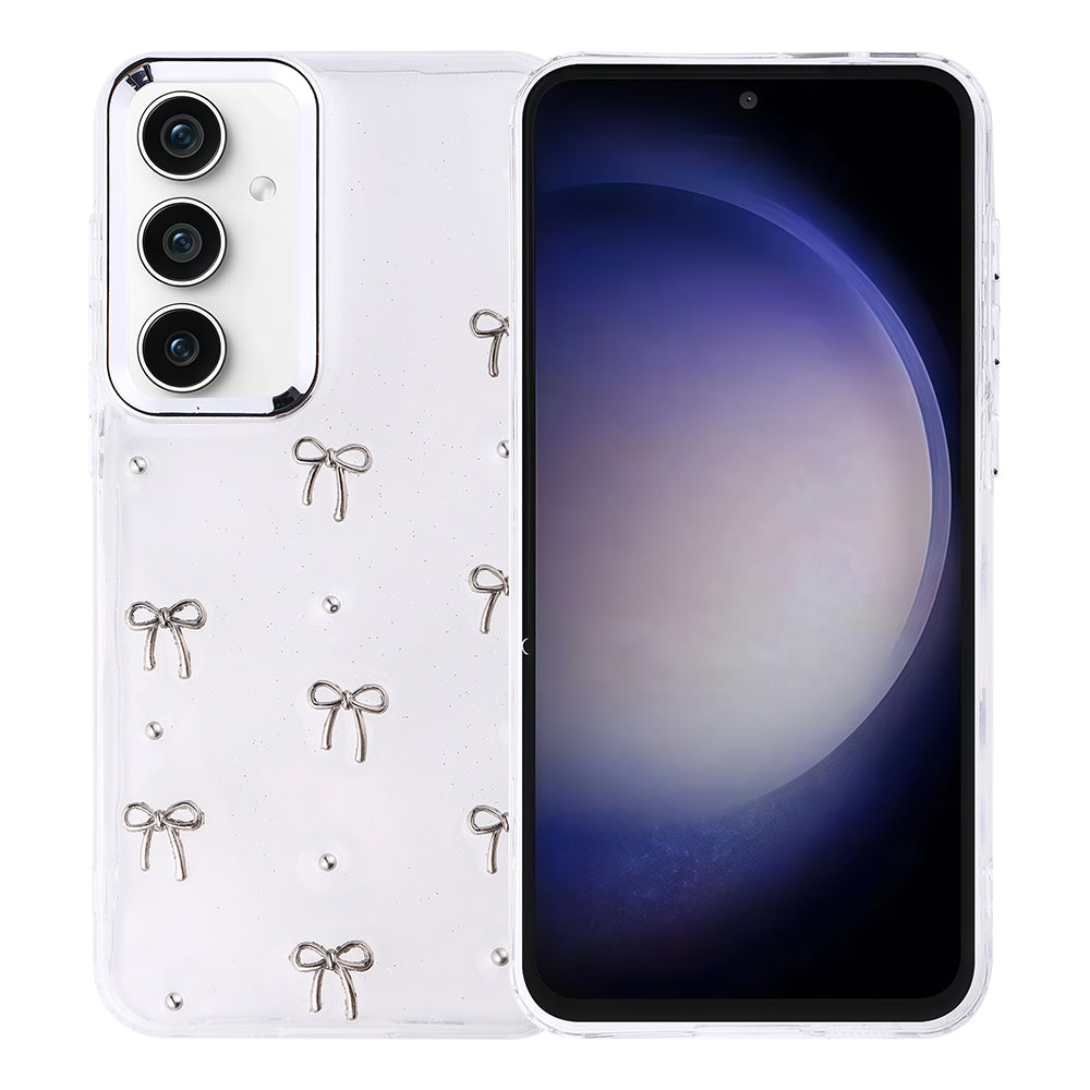 Galaxy S23 FE Kılıf Airbag Tasarımlı Simli Şeffaf Zore Kutup Kapak Fiyonk