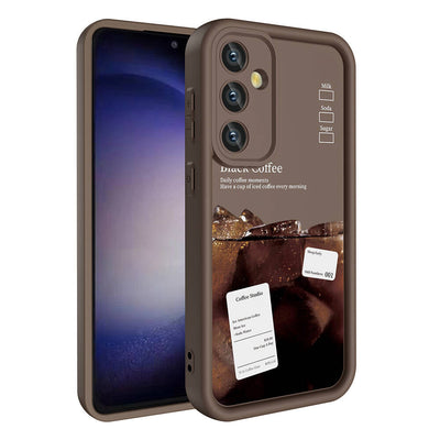 Galaxy S23 FE Kılıf Kamera Korumalı Baskılı Arka Yüzey Zore Klas Kapak Açık Kahve