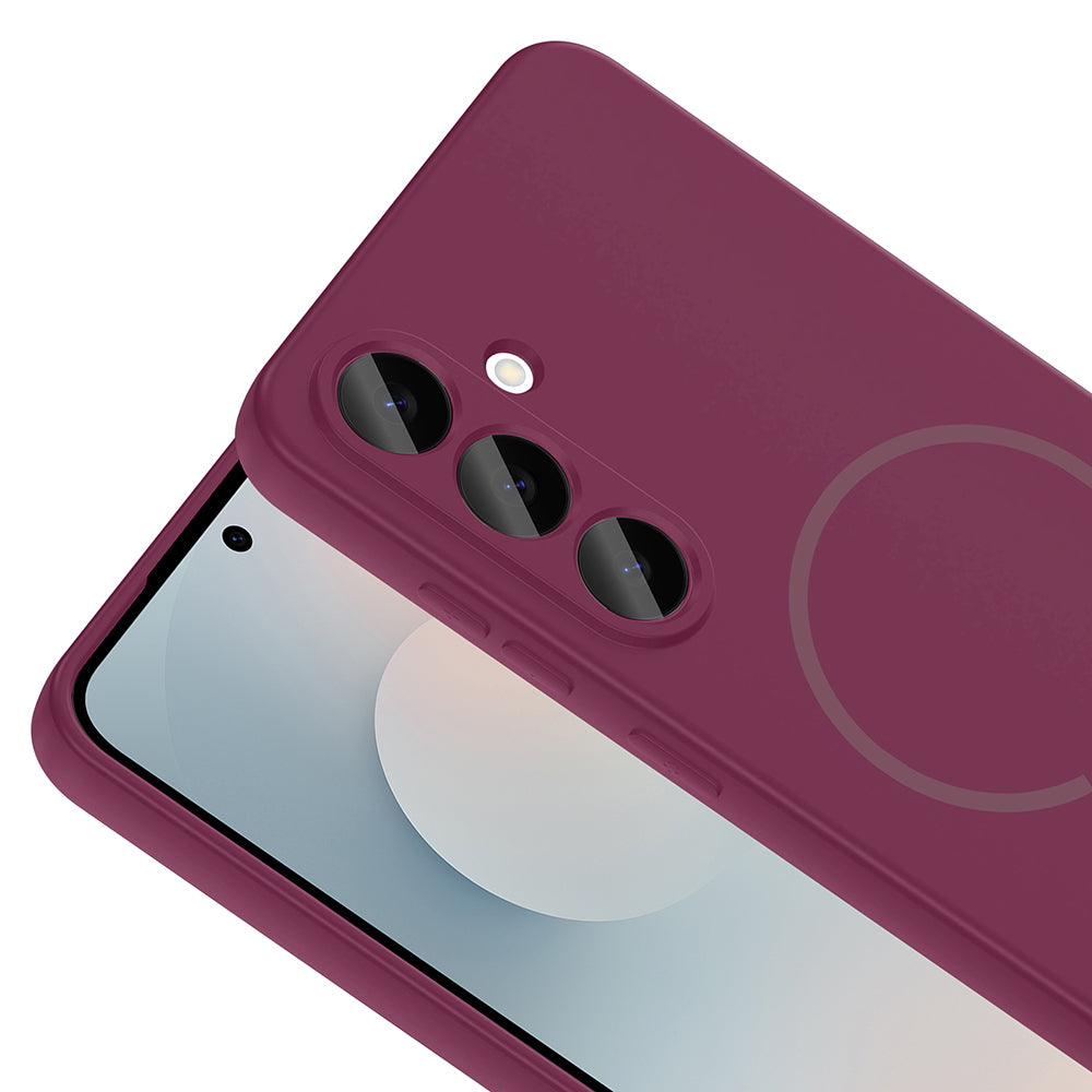 Galaxy S23 FE Kılıf M-safe Şarj Özellikli Zore Meta Kapak Lacivert