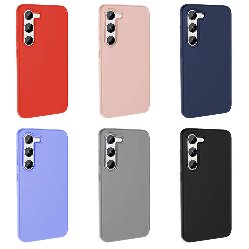 Galaxy S23 Kılıf M-safe Şarj Özellikli Sıvı Teknolojili Silinebilir Sert Zore Kivi Kapak Koyu Gri