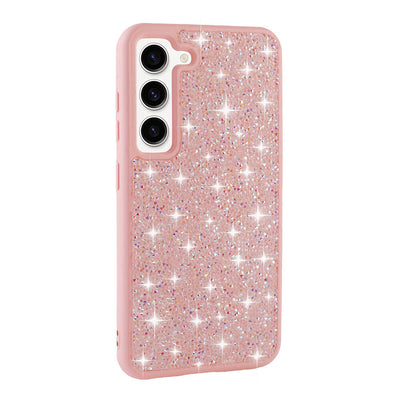 Galaxy S23 Kılıf Parlak Taşlı Tasarım Zore Pırlanta Kapak Pembe