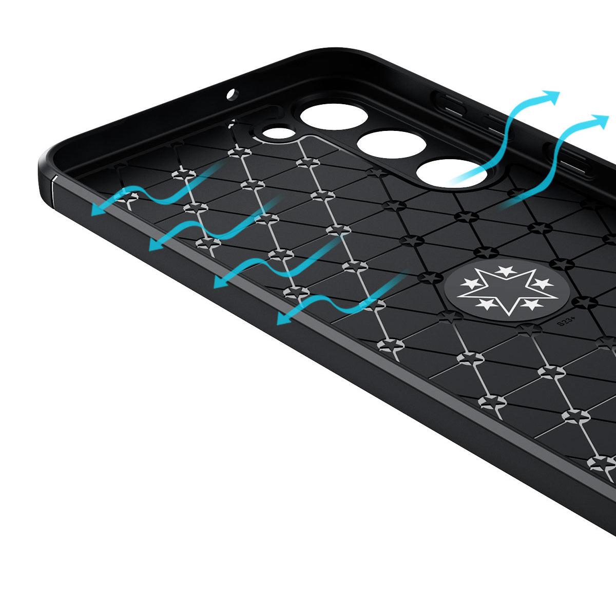 Galaxy S23 Kılıf Zore Ravel Silikon Kapak Mavi