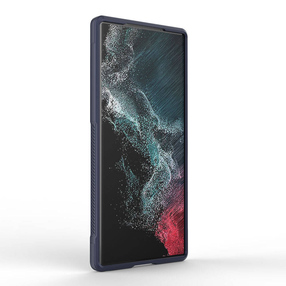 Galaxy S23 Ultra Kılıf Esnek TPU Oyuklu Arka Yüzey Tasarımlı Zore Etnik Silikon Kapak Siyah