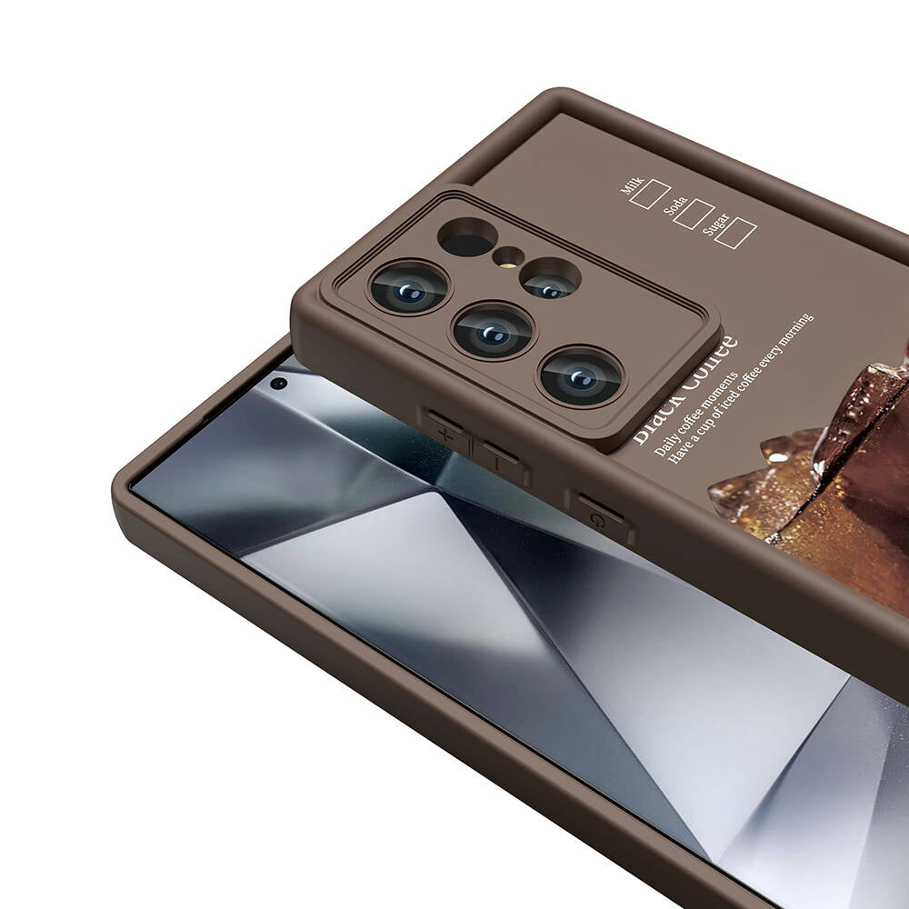 Galaxy S23 Ultra Kılıf Kamera Korumalı Baskılı Arka Yüzey Zore Klas Kapak Beyaz