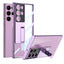 Galaxy S23 Ultra Kılıf Kamera Korumalı Şeffaf Tasarımlı Zore Lego Standlı Kapak Mor