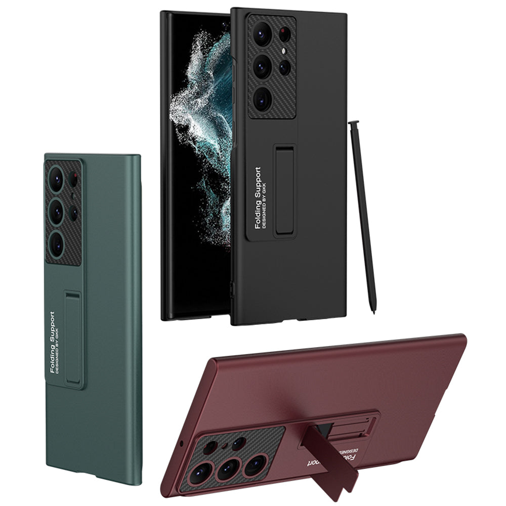 Galaxy S23 Ultra Kılıf Zore Standlı Ays Kapak Kırmızı