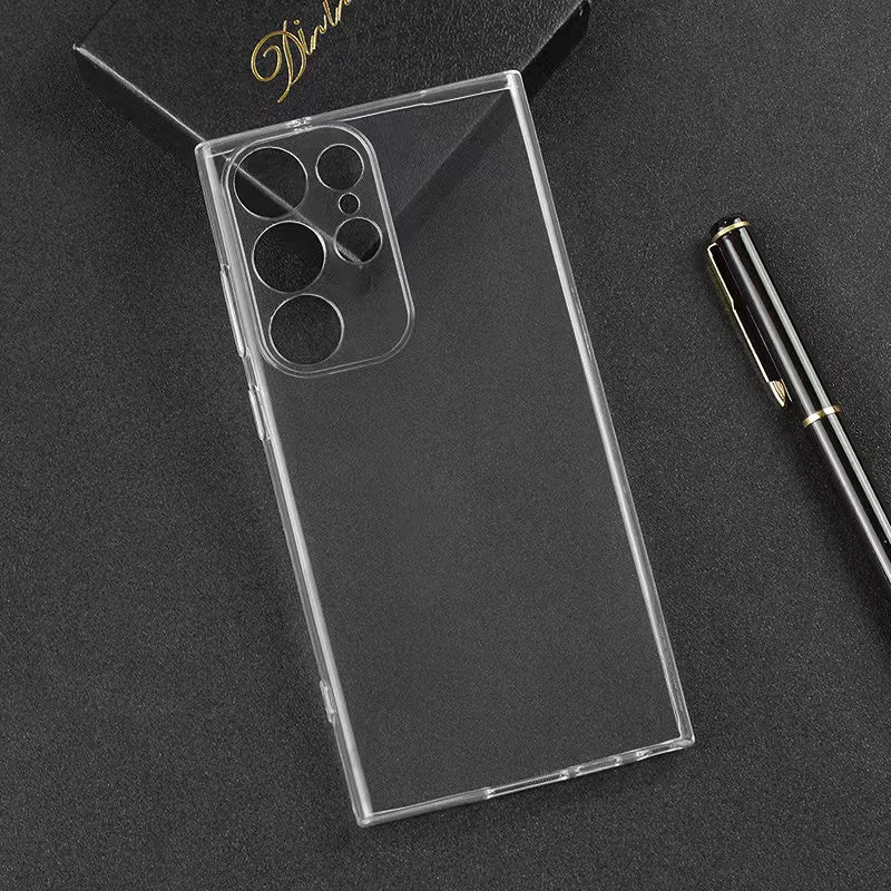 Galaxy S23 Ultra Kılıf Zore Süper Silikon Kapak Renksiz