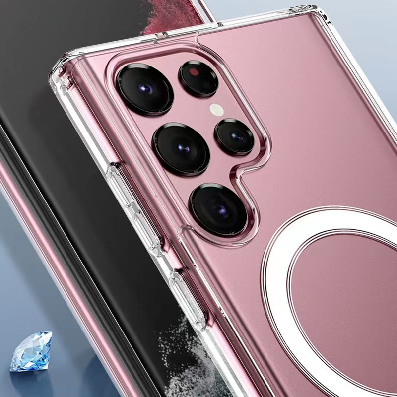 Galaxy S23 Ultra Kılıf Zore Tacsafe Wireless Kapak Renksiz