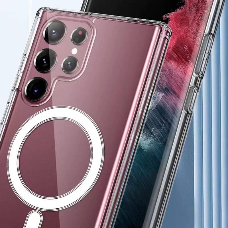 Galaxy S23 Ultra Kılıf Zore Tacsafe Wireless Kapak Renksiz