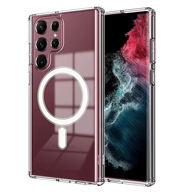 Galaxy S23 Ultra Kılıf Zore Tacsafe Wireless Kapak Renksiz