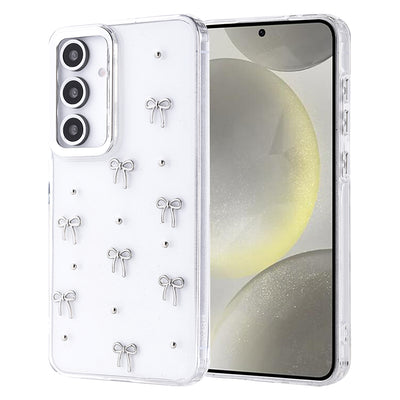 Galaxy S24 FE Kılıf Airbag Tasarımlı Simli Şeffaf Zore Kutup Kapak Fiyonk