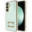 Galaxy S24 FE Kılıf Kamera Korumalı Logo Gösteren Zore Omega Kapak Gümüş