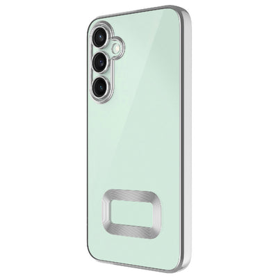 Galaxy S24 FE Kılıf Kamera Korumalı Logo Gösteren Zore Omega Kapak Sierra Mavi