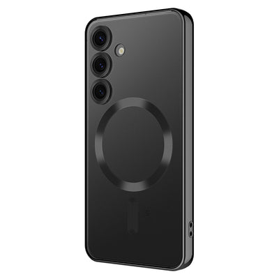 Galaxy S24 FE Kılıf Kamera Korumalı M-safe Wireless Şarj Özellikli Zore Demre Kapak Siyah