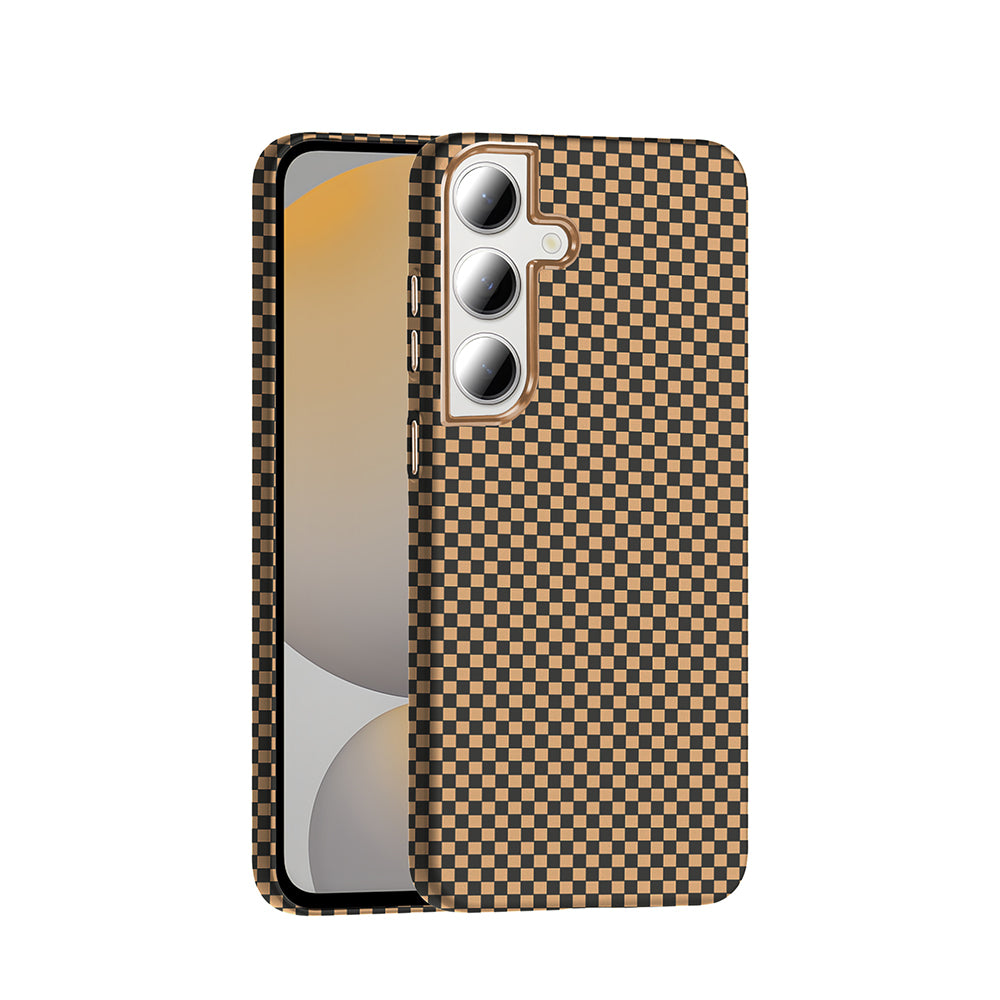 Galaxy S24 FE Kılıf M-safe Şarj Özellikli Karbon Fiber Görünümlü Zore Gros Kapak Siyah-Lacivert