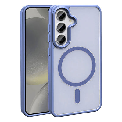 Galaxy S24 FE Kılıf M-safe Şarj Özellikli Mat Arka Yüzey Zore Sio Kapak Lila